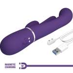 PRETTY LOVE - SHANIA TRIPLE RABBIT VIBRATOR MULTIFUNCTION PURPLE