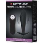 PRETTY LOVE - SILICONE ANAL PLUG PENIS FORM AND 12 VIBRATION MODES BLACK