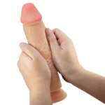 PRETTY LOVE - Sliding iho sarja realistinen dildo Sliding iho imukuppi ihonvärinen 23,4 cm