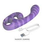 PRETTY LOVE - SUMMER DOUBLE-ENDED VIBRATOR WITH HANDLE 19 CM Ø 3.5 CM PURPLE