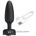PRETTY LOVE - TARION ANAL PLUG WITH LED LIGHT BLACK 12.5 CM