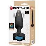 PRETTY LOVE - TARION ANAL PLUG WITH LED LIGHT BLACK 12.5 CM