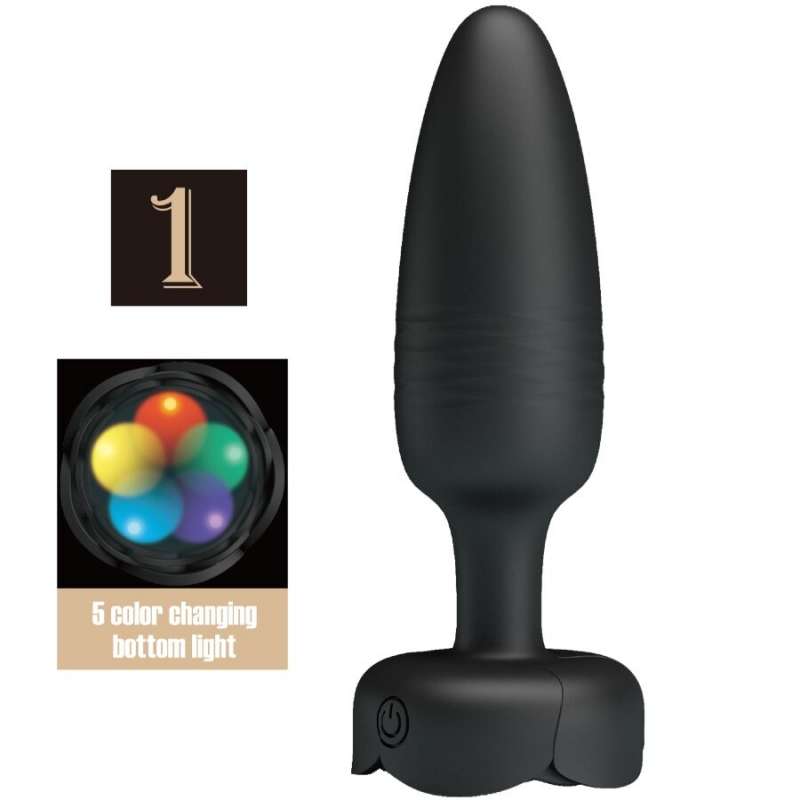 PRETTY LOVE - TARION ANAL PLUG WITH LED LIGHT BLACK 12.5 CM PRETTY LOVE - TARION ANAL PLUG WITH LED LIGHT BLACK 12.5 CM