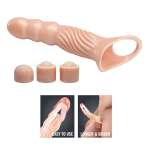 PRETTY LOVE - TEXTURED PENIS SHEATH WITH EXTENDERS