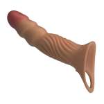 PRETTY LOVE - TEXTURED PENIS SLEEVE WITH VIBRATION AND REMOTE CONTROL