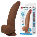 PRETTY LOVE - ULRIC REALISTIC FLEXIBLE DILDO 26 CM Ø 5.5 CM TPE BROWN