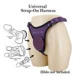 PRETTY LOVE - UNIVERSAL STRAP-ON HARNESS BRIEFS PURPLE AND BLACK