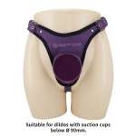PRETTY LOVE - UNIVERSAL STRAP-ON HARNESS BRIEFS PURPLE AND BLACK