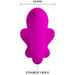 PRETTY LOVE - VALERIE DOUBLE STRAP-ON VIBRATOR 12 VIBRATIONS PURPLE