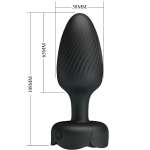 PRETTY LOVE - VARIAN ANAL PLUG WITH  LED LIGHT BLACK 10.8 CM