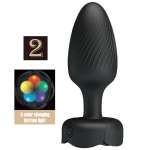 PRETTY LOVE - VARIAN ANAL PLUG WITH  LED LIGHT BLACK 10.8 CM
