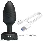 PRETTY LOVE - VARIAN ANAL PLUG WITH  LED LIGHT BLACK 10.8 CM