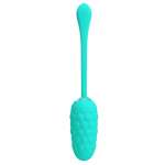 PRETTY LOVE - VIBRATING EGG WITH AQUA GREEN RECHARGEABLE MARINE TEXTURE