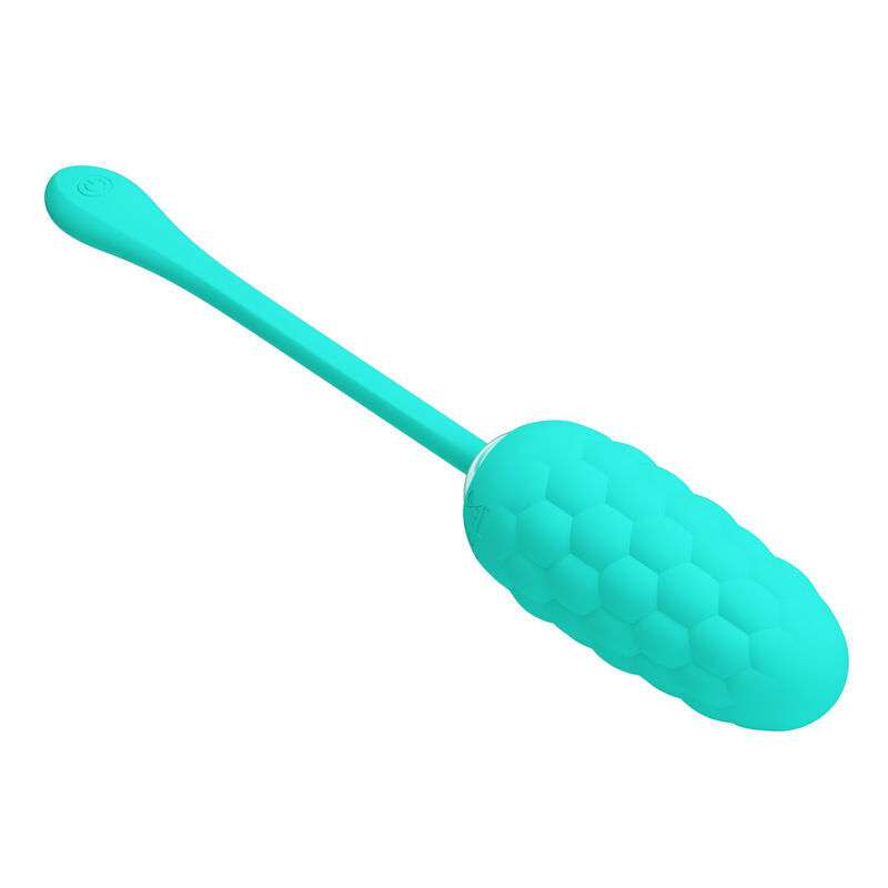 PRETTY LOVE - VIBRATING EGG WITH AQUA GREEN RECHARGEABLE MARINE TEXTURE PRETTY LOVE - VIBRATING EGG WITH AQUA GREEN RECHARGEABLE MARINE TEXTURE