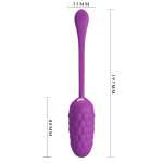 PRETTY LOVE - VIBRATING EGG WITH PURPLE RECHARGEABLE MARINE TEXTURE