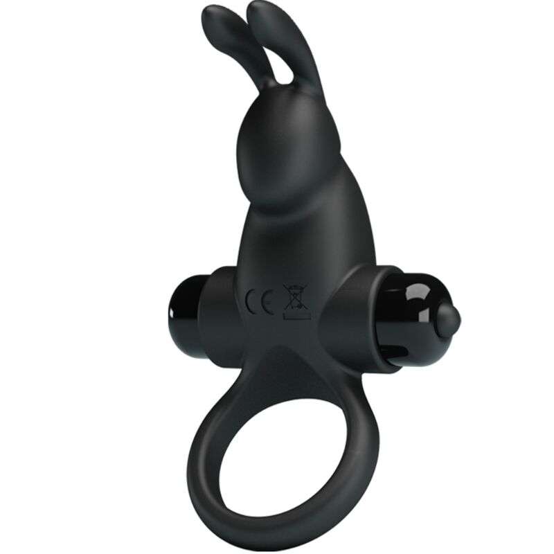 PRETTY LOVE - VIBRATING RING + RABBIT CLITORIS STIMULATOR 10 VIBRATIONS BLACK PRETTY LOVE - VIBRATING RING + RABBIT CLITORIS STIMULATOR 10 VIBRATIONS BLACK