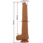 PRETTY LOVE - VIGGO REALISTIC SOFT-TOUCH SKIN-SLIDING DILDO 36,5 CM BROWN