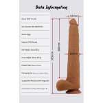 PRETTY LOVE - VIGGO REALISTIC SOFT-TOUCH SKIN-SLIDING DILDO 36,5 CM BROWN