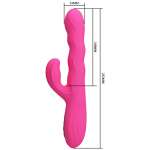PRETTY LOVE - WINTERS MULTIFUNCTION RABBIT VIBRATOR WITH LED DISPLAY PINK