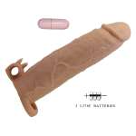 PRETTY LOVE - XERXES PENIS SLEEVE WITH CLITORAL STIMULATOR AND VIBRATION