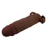 PRETTY LOVE - XERXES VIBRATING PENIS SLEEVE 22 CM Ø 4.5 CM BROWN