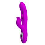 PRETTY LOVE - YALANDA RABBIT OSCILLATING VIBRATOR WITH LED DISPLAY PURPLE