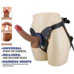 PRETTY LOVE - YETI STRAP-ON HARNESS WITH SUCTION DILDO FLESH