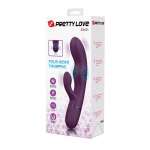 PRETTY LOVE - ZACH RECHARGEABLE THRUSTING RABBIT VIBRATOR 5+5 FUNCTIONS