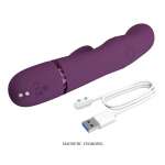 PRETTY LOVE - ZACH RECHARGEABLE THRUSTING RABBIT VIBRATOR 5+5 FUNCTIONS