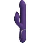 PRETTY LOVE - ZALIN RABBIT VIBRATOR PEARLS 4 IN 1 PURPLE
