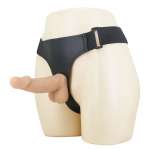 PRETTY LOVE - ZANE HARNESS WITH FLEXIBLE DILDO 17 CM Ø 4.3 CM NATURAL
