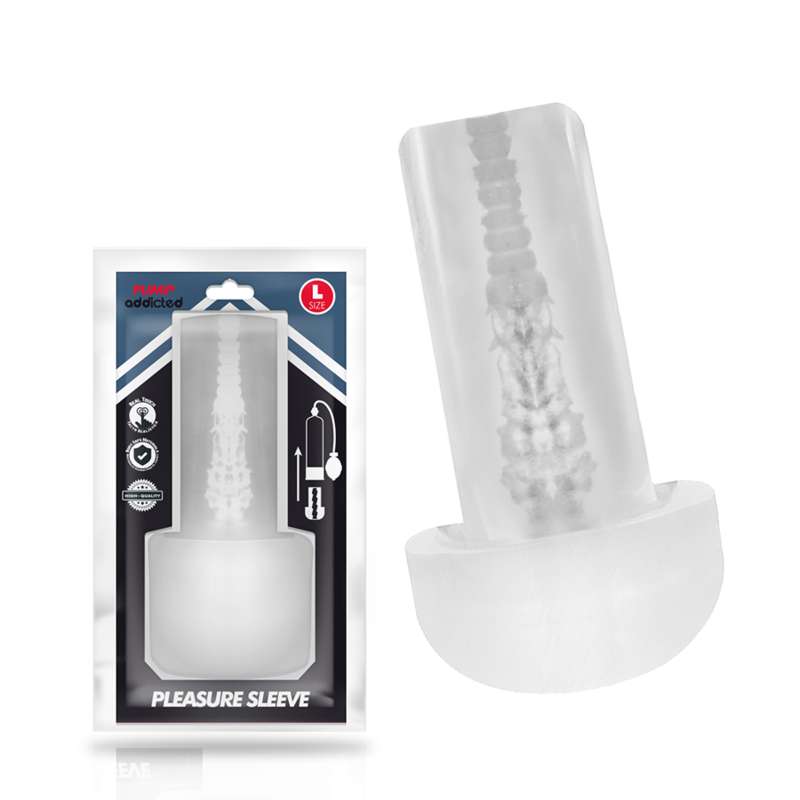 PUMP ADDICTED - PLEASURE SLEEVE MASTUBADOR SIZE L