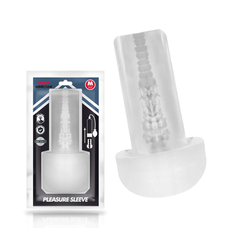 PUMP ADDICTED - PLEASURE SLEEVE MASTUBADOR SIZE M PUMP ADDICTED - PLEASURE SLEEVE MASTUBADOR SIZE M