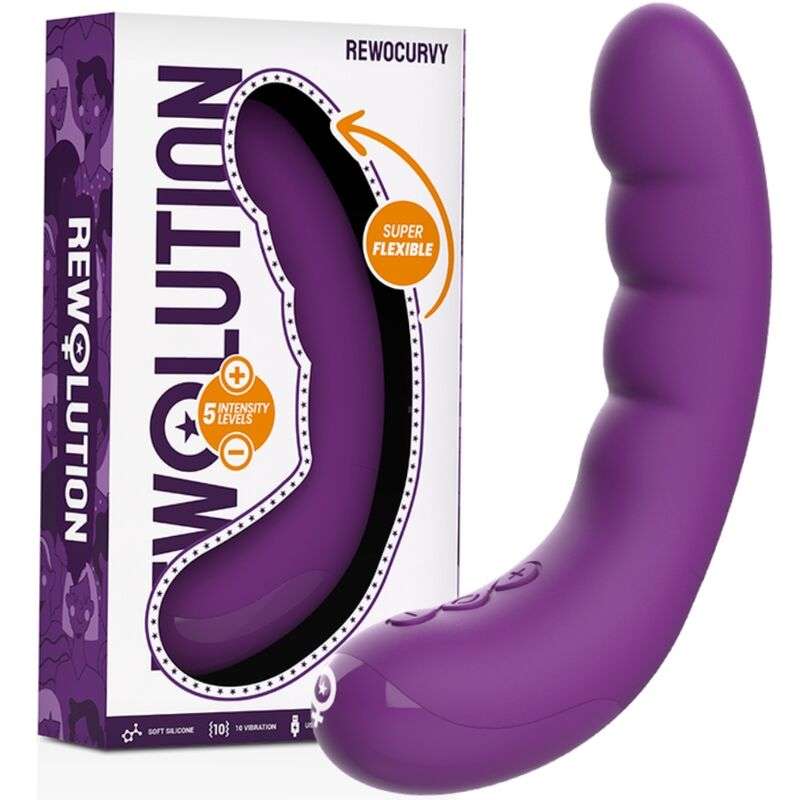 REWOLUTION - REWOCURVY RECHARGEABLE FLEXIBLE VIBRATOR REWOLUTION - REWOCURVY RECHARGEABLE FLEXIBLE VIBRATOR