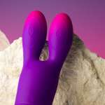 ROCKS- OFF - GLO-GIRL BUNNY PURPLE FLEXIBLE VIBRATOR