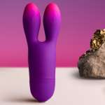 ROCKS- OFF - GLO-GIRL BUNNY PURPLE FLEXIBLE VIBRATOR