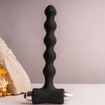 ROCKS- OFF - PETITE SENSATIONS PEARLS ANAL PLUG VIBRATOR BLACK