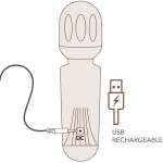 ROCKS-OFF - MINI RECHARGEABLE WAND 16 FUNCTIONS AZALEA RED