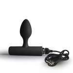 ROCKS-OFF - NOVA SOLARIS RECHARGEABLE SLIM & POWERFUL ANAL PLUG 16 FUNCTION BLACK
