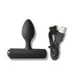 ROCKS-OFF - NOVA SOLARIS RECHARGEABLE SLIM & POWERFUL ANAL PLUG 16 FUNCTION BLACK