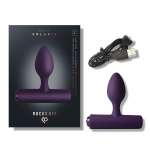 ROCKS-OFF - NOVA SOLARIS RECHARGEABLE SLIM & POWERFUL ANAL PLUG 16 FUNCTION PURPLE