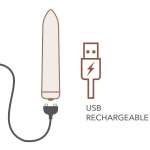ROCKS-OFF - RECHARGEABLE VIBRATING BULLET POPPY RED