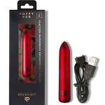 ROCKS-OFF - RECHARGEABLE VIBRATING BULLET POPPY RED