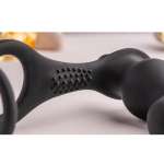 ROCKS-OFF - RO-ZEN RRO ANAL PLUG WITH VIBRATING PENIS RING BLACK