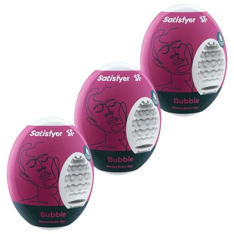 SATISFYER - 3 MASTURBATOR EGGS BUBBLE SATISFYER - 3 MASTURBATOR EGGS BUBBLE