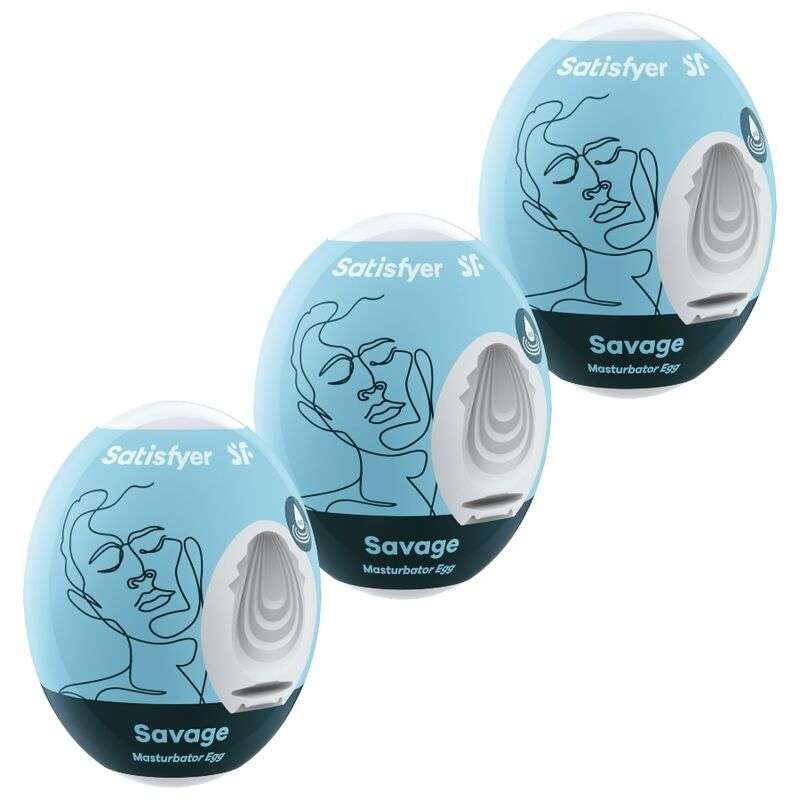 SATISFYER - 3 MASTURBATOR EGGS SAVAGE SATISFYER - 3 MASTURBATOR EGGS SAVAGE