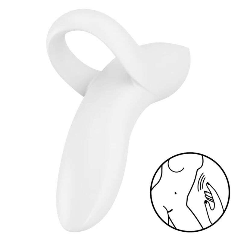 SATISFYER - BOLD LOVER FINGER VIBRATOR WHITE SATISFYER - BOLD LOVER FINGER VIBRATOR WHITE