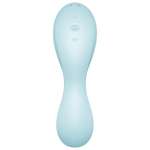 SATISFYER - CURVY TRINITY 5 AIR PULSE STIMULATOR & VIBRATOR APP BLUE