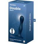 SATISFYER - DOUBLE BALL-R SILICONE DILDO BLUE