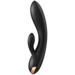 SATISFYER - DOUBLE FLEX VIBRATOR APP BLACK